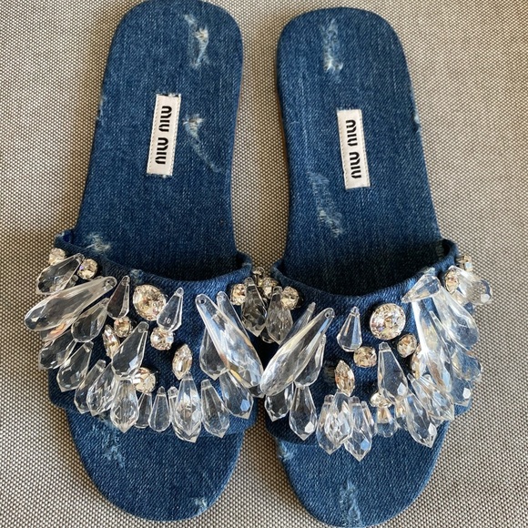 Miu Miu denim sandal - Picture 2 of 10